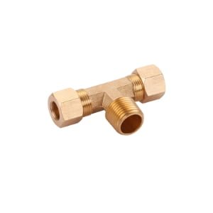 COMPRESSION TEE, MALE PIPE THREAD ON BRANCH
