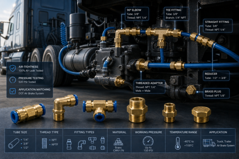 Brass Fittings in Truck Air Brake Systems: Complete Application Guide